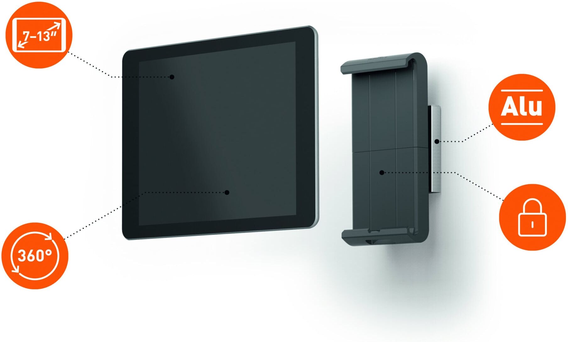 Durable TABLET HOLDER WALL ARM (893423)