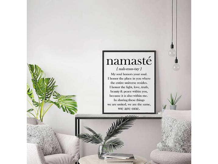 Bild Namasté Rahmen: Massivholz Buche, lackiert Abdeckung: Plexiglas Multicolor 52 x 62cm