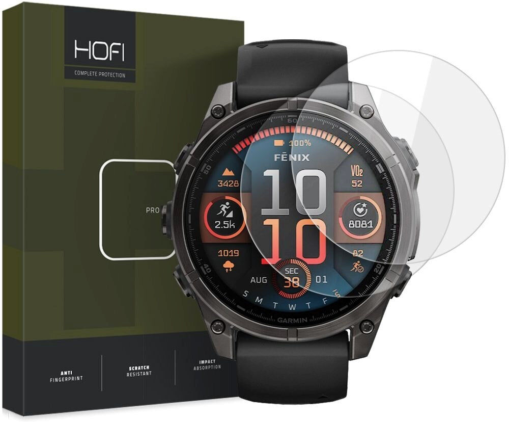 Garmin Fenix 8 / 8 Pro (47 mm) Hofi 2-pack- Skærmbeskyttelse - Gennemsigtig