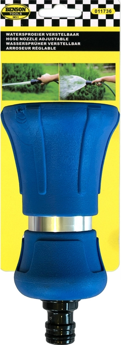 Benson Stootvaste Watersproeier Sproeibroes Tuinspuit - Verstelbaar - Blauw
