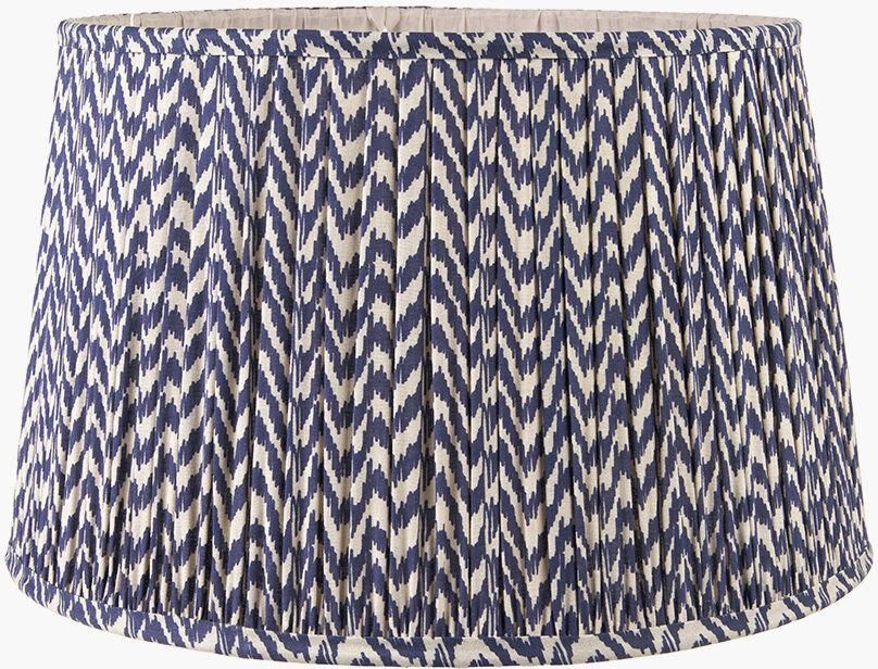 Bloomsbury Market Mio Empire Cotton Lamp Shade ( Uno ) Blue 29cm H x 45cm W x 45cm D