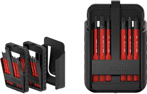 Wiha VDE Wechselklingen-Set 12teilig Schlitz, Plus/Minus, Kreuzschlitz Pozidriv, TORX, Kreuzschlitz Phillips