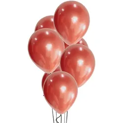 7 glossy Luftballons rot