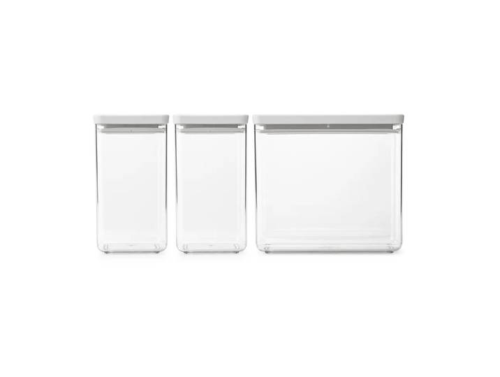 Brabantia TASTY+ boîte empilable 3 pièces 2x1,6 L+3,5L Gris clair