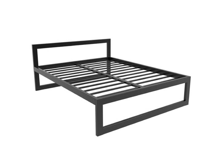 MetaloPro Metallbett 120x200 cm Ryka Classic, Bett mit Lattenrost, Schwarz Metallbett 120x200 cm, Stahlprofil 80x40 mm, bis 1000 kg belastbar, inkl. Metall-Lattenrost, Aufbau in 10 Min