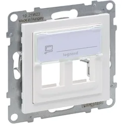 Legrand 765602 SEANO 2-fach Adapter für Key-Stone Datendosen Ultraweiß