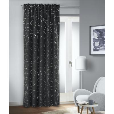 Vorhang HOMING "Jorvin" Gr. 1, schwarz, B:135cm H:245cm, Polyester, Gardinen, Fertigschal