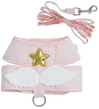 Inspired Living Angel Wings Pet Harness With Leash Set For Cats & Small Dogs pink s