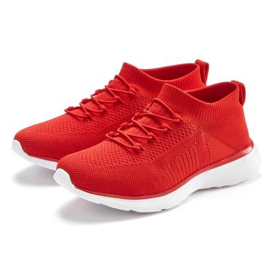 Sneaker LASCANA "Slipper, Halbschuh, Turnschuhe, Slip-On-Sneaker, bequem", Damen, Gr. 43, rot, Obermaterial: 100% Textilmaterial. Decksohle: 100% Textilmaterial. Futter: 100% Textilmaterial. Laufsohle: 100% Synthetik, unifarben, Basic, Schuhe...