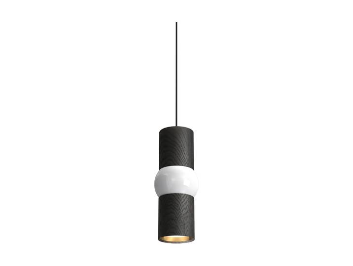Oblure Lightbone Pendelleuchte Small 24 cm, schwarze Eiche