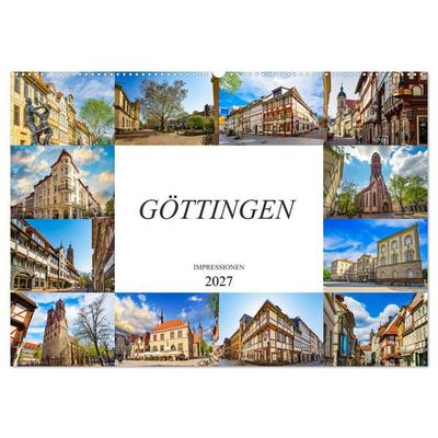Göttingen Impressionen (Wandkalender 2027 DIN A2 quer), CALVENDO Monatskalender