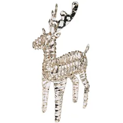 Home&Styling, LED Weihnachtsdeko, LED-Rentier mit 100x Micro-LEDs, Goldfarben, 36 x 14 x 60 cm