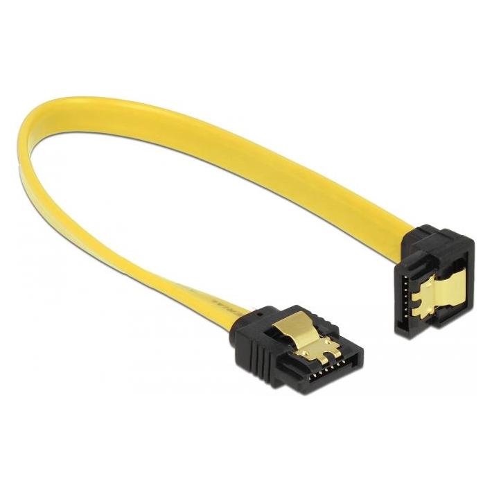 Delock SATA-3 Kabel: 20cm, Metall Clip,gelb (20 cm, SATA III) (82819)
