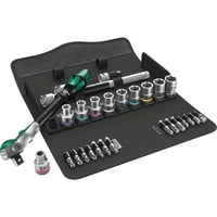 8100 SC 9 Zyklop Speed-Knarrensatz, zöllig, 28-teilig, Werkzeug-Set schwarz/grün, 1/2", Speed-Knarre mit schwenkbarem Kopf