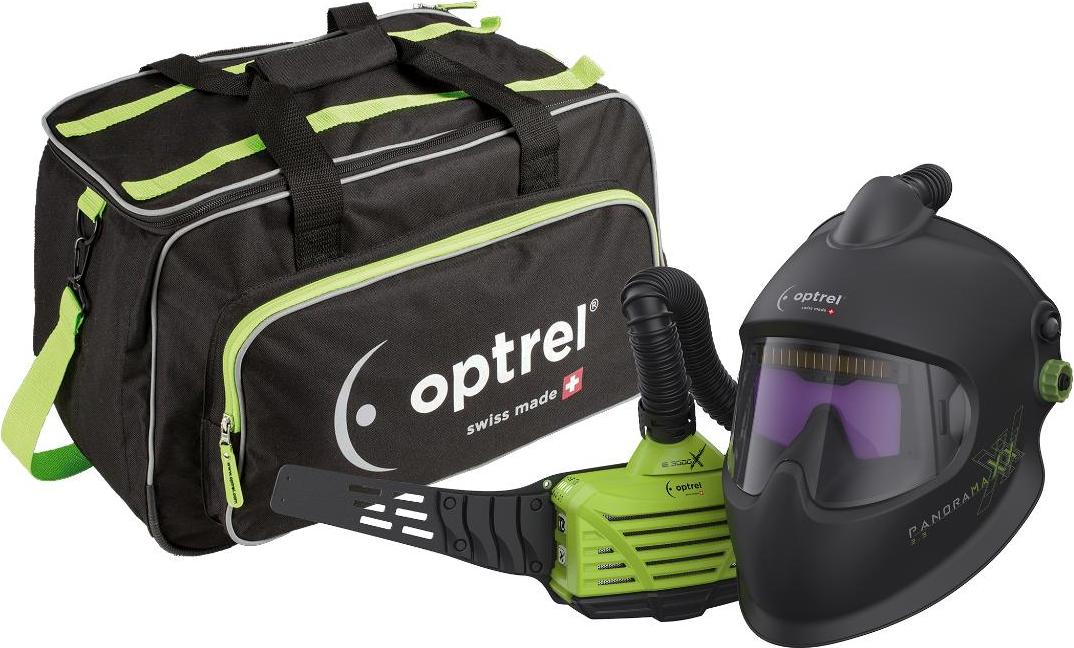 ELMAG Optrel e3000X mit panoramaxx 2.5 -TC (4550.550), Automatik Schweißhelm inkl. Frischluftsystem, DIN 2,5/5-12, inkl. Atemschutzsystem e3000X TH3