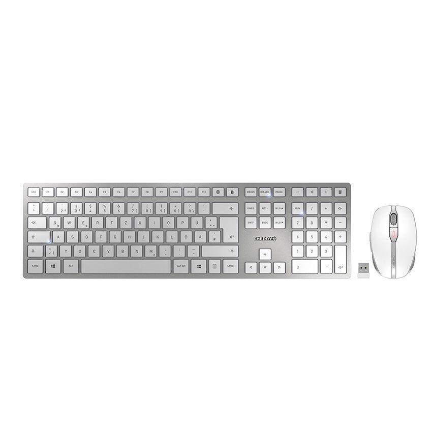 CHERRY DW 9100 SLIM kabelloses Desktop-Set - QWERTZ DE - silber JD-9100DE-1