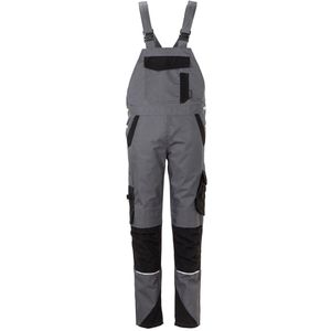 Planam Arbeitshose Norit, Damen, Latzhose, grau-schwarz, Größe 52