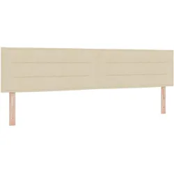 vidaXL Kopfteil mit Kopfteil Creme 200 cm Kunstleder