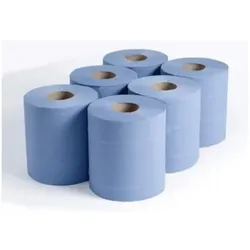 Beutel mit 6 Rollen Küchenpapier Roll Chemine Laminated Blue