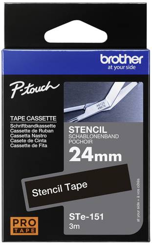 Brother STe STe-151 Bandfarbe: Transparent Schriftfarbe:Weiß 24mm 3m