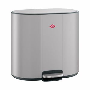 Wesco Mülleimer Multi Collector 2, grey matt, aus Metall, 2 x 25 Liter