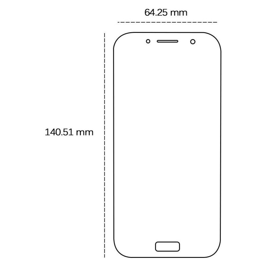 OEM Gehärtetes Glas 2,5D für Samsung Galaxy A5 2017 (A520) (1 Stk., Samsung Galaxy A5 (2017)) (33451154)