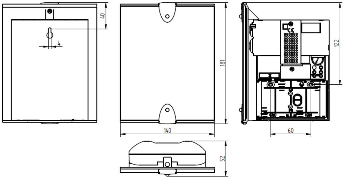 Grothe Funkgong-Empfänger 17Melod./LED-Blitz. MISTRAL 600E (43401)