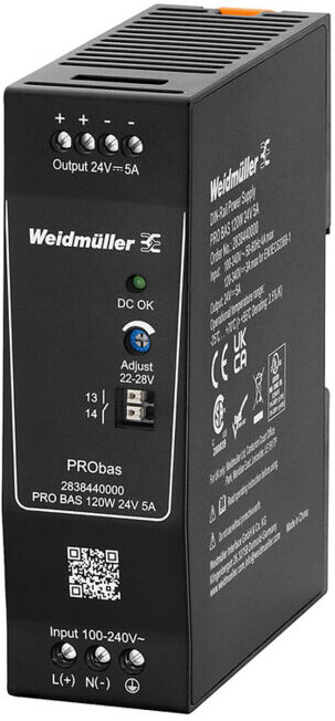 Weidmüller Alimentation PRO BAS 24 V CC 5 A 120 W à vis (2838440000)