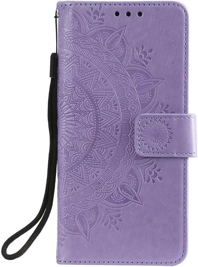 INCOVER Nokia 2.4 Læder Flip Cover - Mandala Mønster Lilla