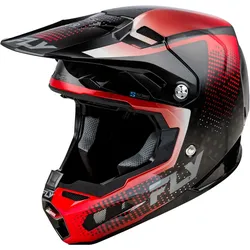 Fly Racing Formula S Carbon Protocol, Motocrosshelm - Carbon/Schwarz/Rot/Grau - XL