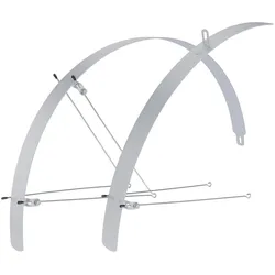CONTEC Schutzblech-Set Flat Fender 28 Zoll silber 42 mm breit