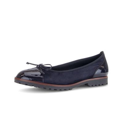 Ballerina GABOR "Sportliche Ballerina", Damen, Gr. 46, blau (dunkelblau), Schuhe Ballerina