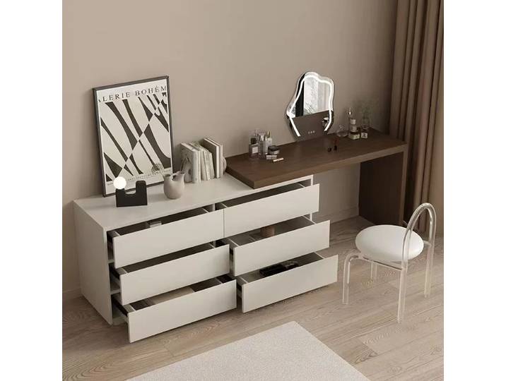 Coiffeuse de luxe tiroir blanc miroir de maquillage coin bureau commode Table armoire organisateurs rangement Penteadeira meubles de maison