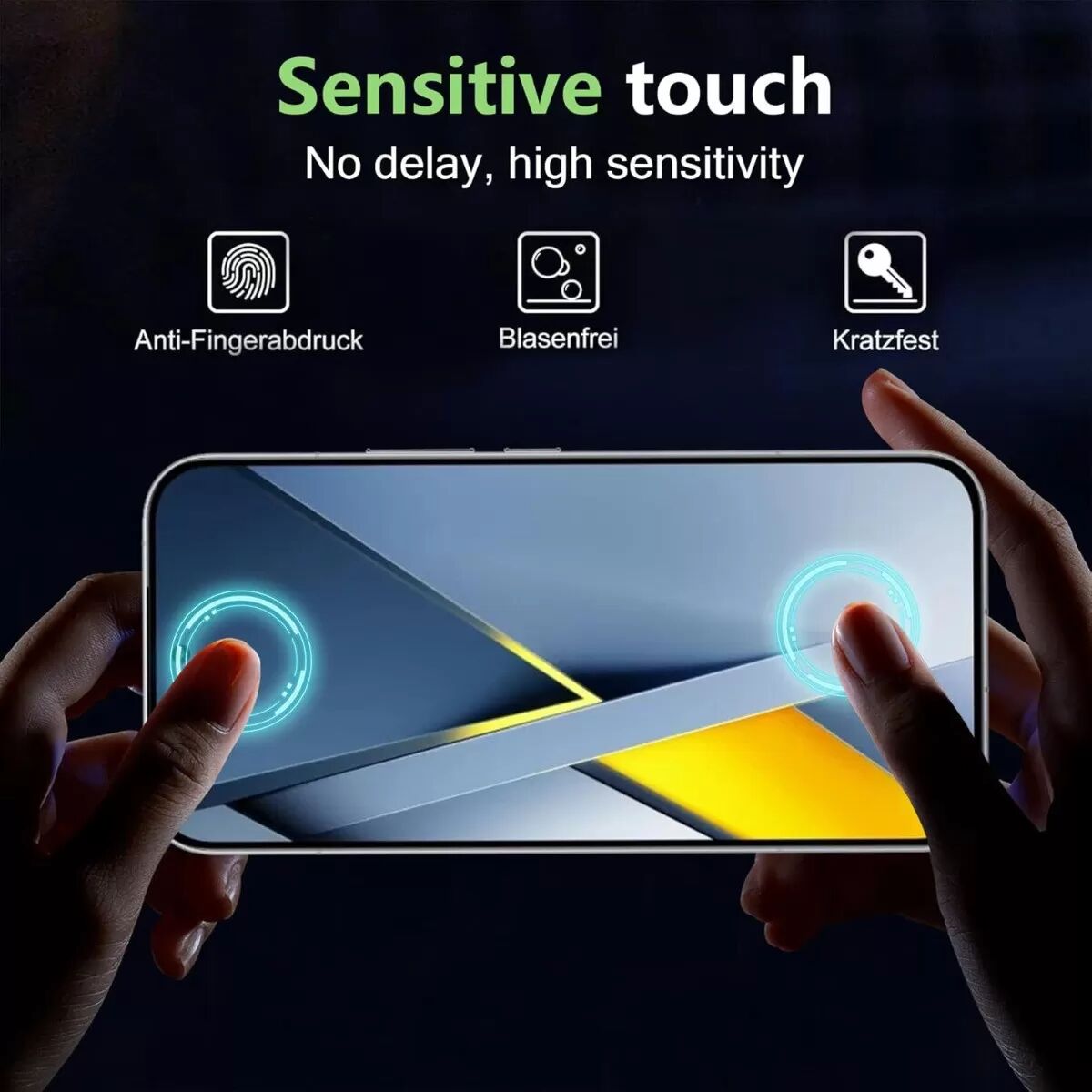 INF Transparenter Blickschutz aus gehärtetem Glas, kompatibel mit Xiaomi 17 Pro mit Fingerabdruck-Entsperrung