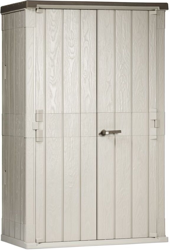 Weitere Geräteschrank 130 x 76 x 206,2 cm, grau / braun