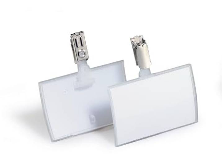 Durable 821619 Porte-badge CLICK FOLD avec clip pour badge 54 x 90 mm Polypropylène Transparent - Boîte de 25