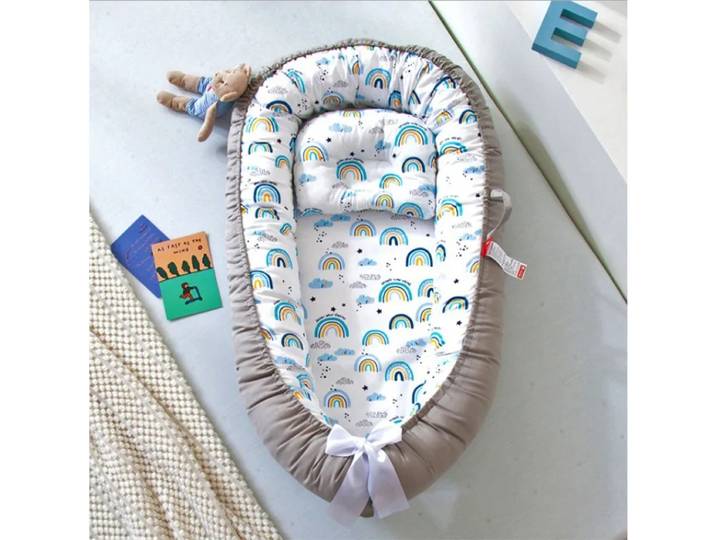 Chaise longue pour nouveau-né, housse de coussin en coton doux pour nouveau-né de 0 à 24 mois, housse de couchage nid Portable pour nourrissons