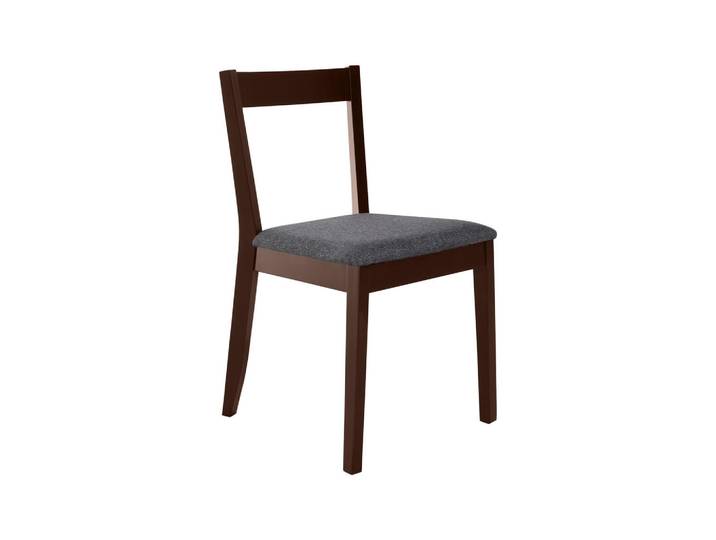 Beautysofa Stuhl Moden mit wengefarbenen Holzbeinen, Polsterstuhl, Anthrazit, 45x84x45 cm, Esszimmer, Stühle