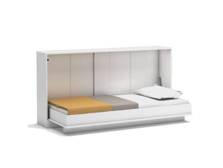 Lit escamotable blanc 108x215x38cm