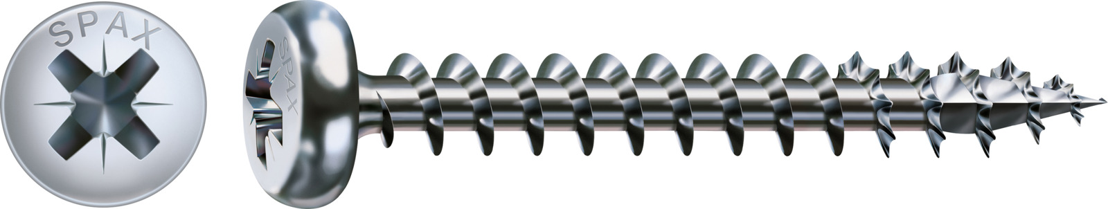SPAX Universalschraube WIROX - Vollgewinde, Halbrundkopf, Kreuzschlitz, 4CUT 0231010400255