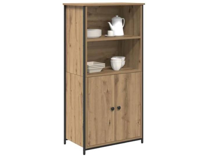 KTHLBRH Anrichte Eiche handgefertigt 62 x 36 x 121,5 cm Mehrschichtholz, 4 Einlegeböden, 2 Türen, 60 kg Tragkraft, für Wohnzimmer oder Büro