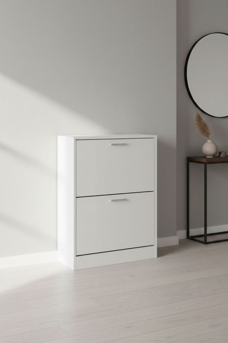 RegalosMiguel Mueble Zapatero 2 Niveles Piro - Blanco