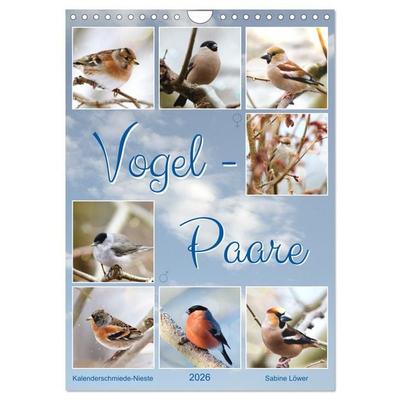 Vogel-Paare (Wandkalender 2026 DIN A4 hoch), CALVENDO Monatskalender