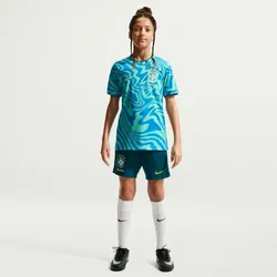 NIKE Brasilien Dri-FIT Aufwärmshirt Kinder 369 - light menta/lt photo blue/canary L (147-158 cm)