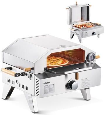 VEVOR Outdoor Pizza Oven, 13 in Gas Fired Pizza-Maker, Portable Outside Gas Oven with Thickened Cordierite Pizza-Stone