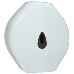 PlastiQline Toilettenpapierhalter maxi Kunststoff weiß Jumborollenhalter für eine Großrolle, Durchmesser max. 300mm