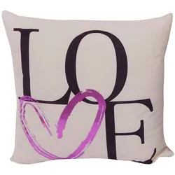 Kissen LOVE lila (BH 45x45 cm) - BH 45x45 cm