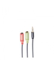 ShiverPeaks SHVP Audio Kabel 4-pol Klinkenstecker auf 2x 3-pol Buchse 0.15 (BS14-05041)