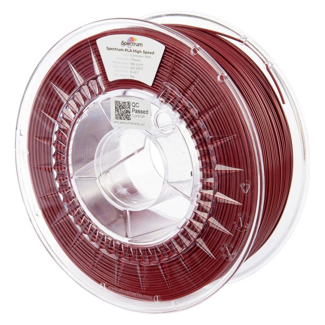 Spectrum Filament . PLA Premium High Speed . CRIMSON RED . 1.75mm . 1kg (PLA, 1000 g, 1.75 mm) (81055)