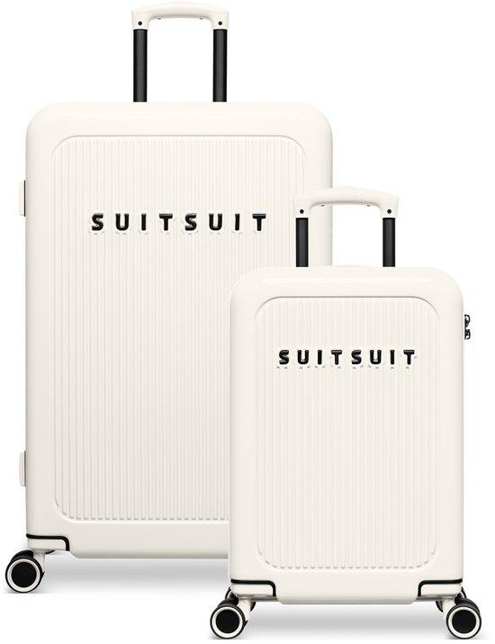 SUITSUIT Caretta Hardcase Koffer 119 l Duo Set Tofu White - 68-76 cm, 4-Wege-Zwenkwielen, Cijferslot, USB-Port